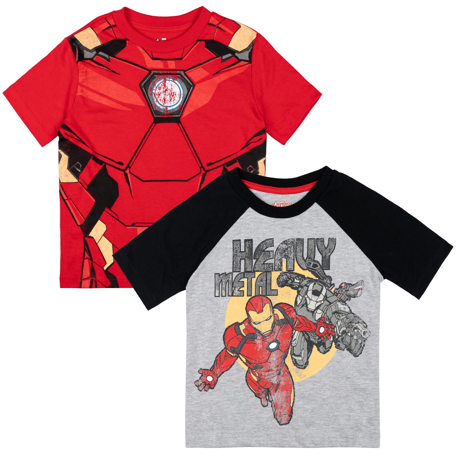 Marvel 2 Pack T-Shirts Toddler to Big Kid Sizes (2T - 18-20)